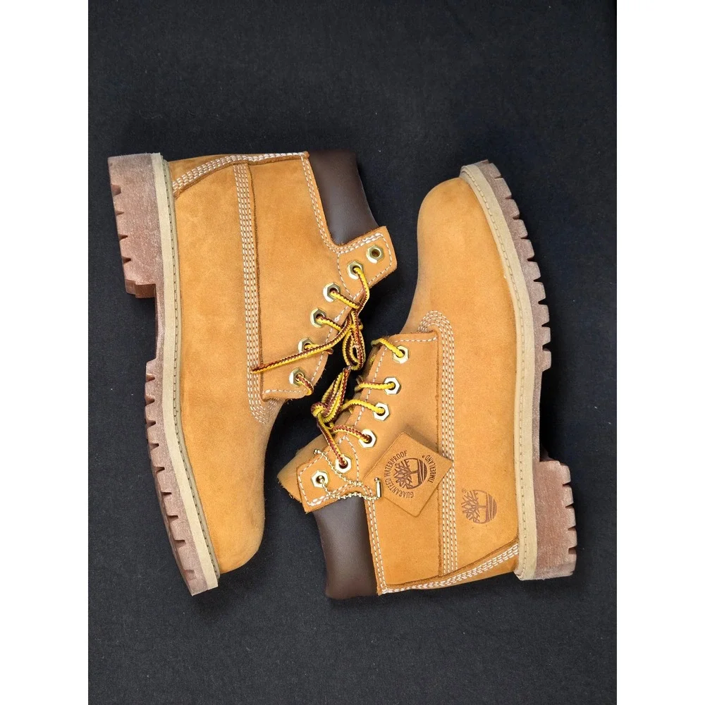 Timberland‎ Kids Premium 6 Inch Waterproof Boots Wheat Nubuck 12709 Size 1M